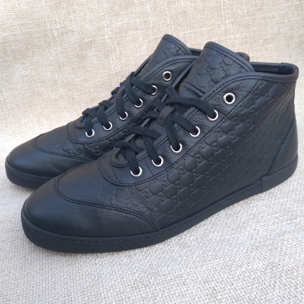 Gucci GG Guccissima Leather Mid Sneakers